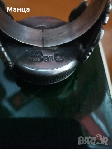 Сребърен 84 пръстен царска Русия с емайл, снимка 5 - Пръстени - 52115811