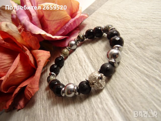 Дамска гривна от естествени камъни, снимка 3 - Гривни - 39567502