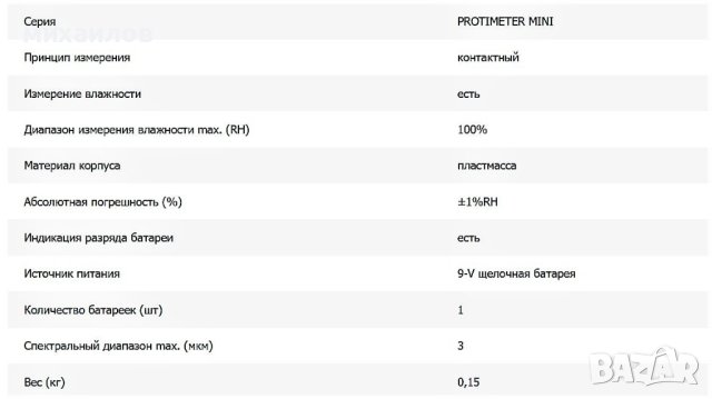 Влагомер, снимка 3 - Измервателни инструменти - 41972321