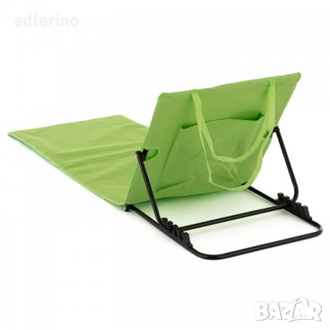 Плажна подложка, градинска подложка, подплатена, сгъваема, регулируема облегалка, зелена, снимка 2 - Градински мебели, декорация  - 34389861