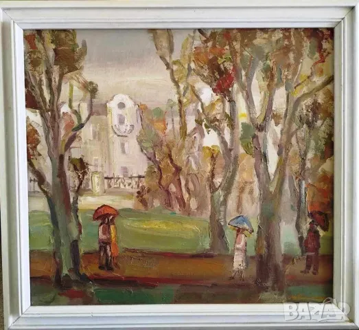 МИТКО ДИМИТРОВ СТАРА БЪЛГАРСКА МАСЛЕНА КАРТИНА - ЕСЕН В ПЛОВДИВ