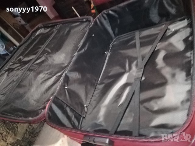 НОВ КУФАР 55Х36Х20СМ ЧЕРВЕН ДЕНИМ 1808231751, снимка 15 - Куфари - 41896601