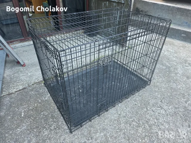 Сгъваема метална клетка за куче