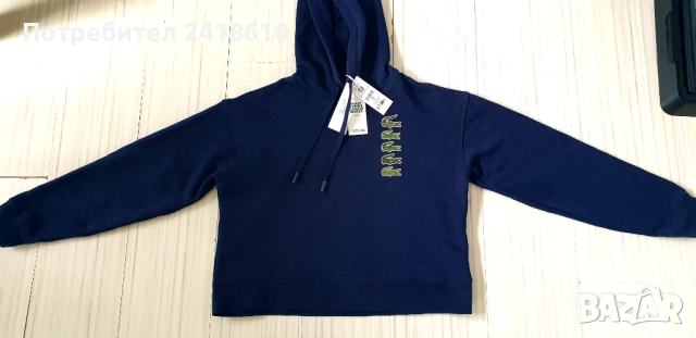 Lacoste Made in France Hoodie Womens Size S - 36 Oversize ОРИГИНАЛ! Дамски Суичър!, снимка 8 - Суичъри - 52704249