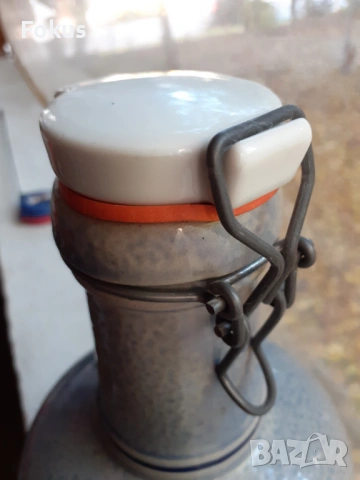 Голяма бутилка керамика, снимка 6 - Антикварни и старинни предмети - 53451721