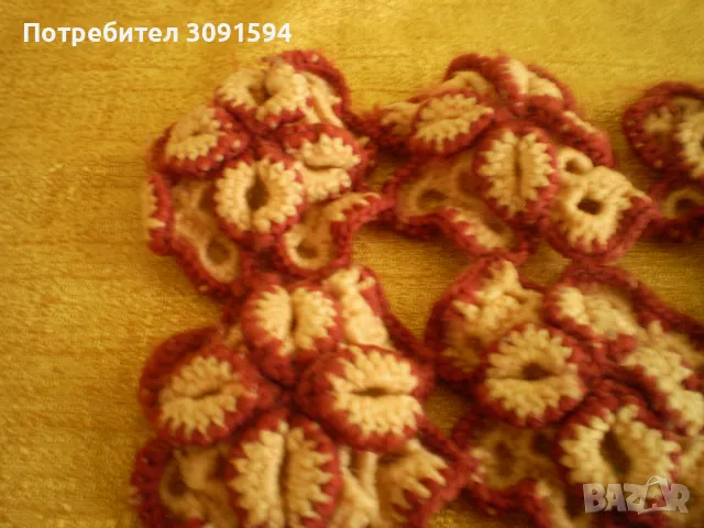 Ретро ръчно плетена многоцветна възглавница за стол , снимка 2 - Възглавници - 50077724
