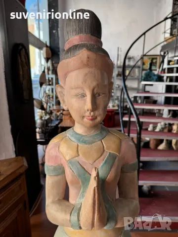 дървена статуетка жена Thai woman, снимка 3 - Антикварни и старинни предмети - 49437274