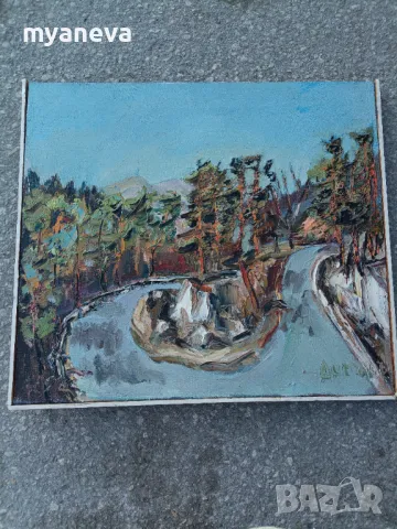 Авторска картина , Ангелов, 1990 година . , снимка 7 - Картини - 48839081