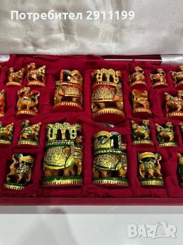 Антикварен индийски шах, снимка 4 - Шах и табла - 53333779