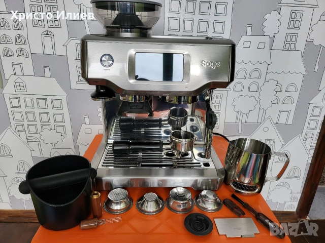 Кафемашина SAGE the Barista Touch с дисплей и кафемелачка, снимка 3 - Кафемашини - 53706461