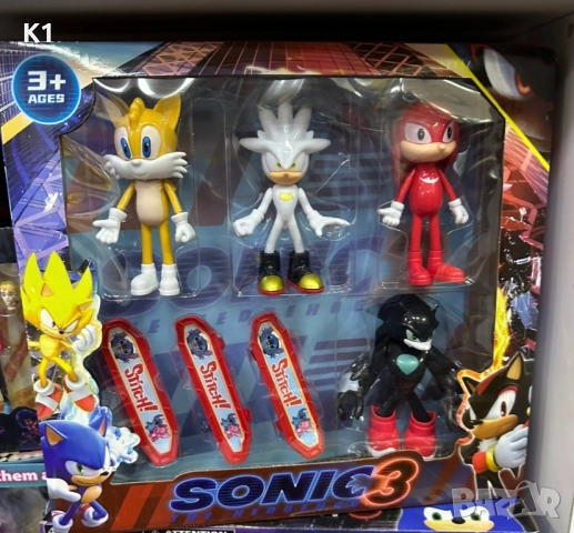 Комплект фигурки Соник със скейтбордове Sonic