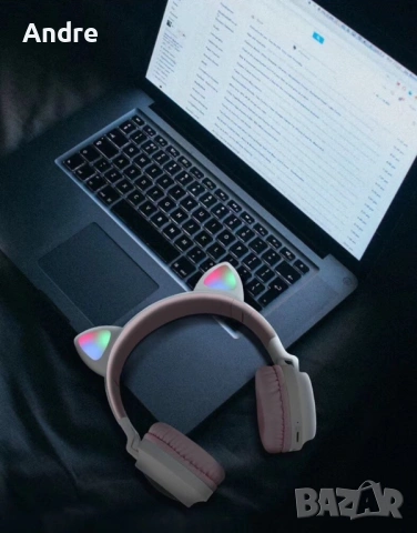 Безжични bluetooth слушалки  с котешки уши за деца BT-023C - EP9, снимка 4 - Друга електроника - 53277412