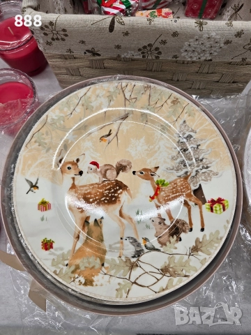 коледни чинии и чаши 