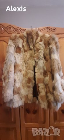 Палто от естествена лисича кожа