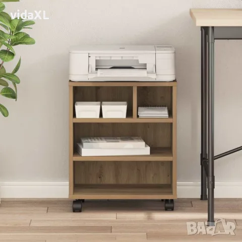 vidaXL Стойка за принтер Дъб артизан 41 x 32 x 48 см, снимка 4 - Консумативи за принтери - 56148339