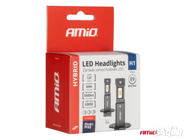 LED крушки AMiO Hybrid H1 6000K 60W 12V CANBUS, снимка 5 - Аксесоари и консумативи - 55868759
