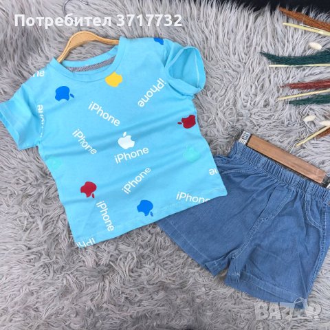 Комплект от тениска с къси панталонки, снимка 1
