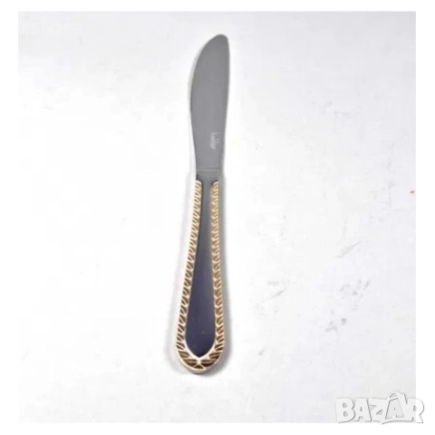 Комплект прибори за хранене Bohmann, Неръждаема стомана, 24 бр., Инокс със златист кант, снимка 5 - Прибори за хранене, готвене и сервиране - 52700105