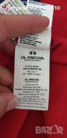 La Martina IBIZA Pique Cotton Slim Fit Mens Size S ОРИГИНАЛНА Тениска!, снимка 6 - Тениски - 41729317