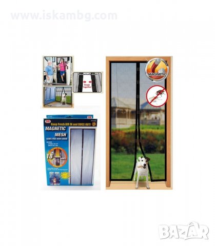 МРЕЖА ПРОТИВ НАСЕКОМИ ЗА ВРАТА С МАГНИТНО ЗАТВАРЯНЕ - код Magic Mesh, снимка 7 - Други стоки за дома - 34088556