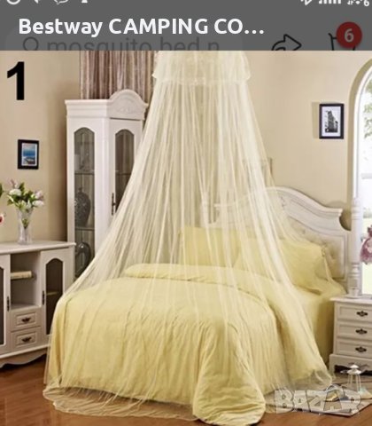 Балдахин, мрежа против комари, мухи, буболечки и др, за двойно легло  и спалня,, снимка 11 - Къмпинг мебели - 37819638