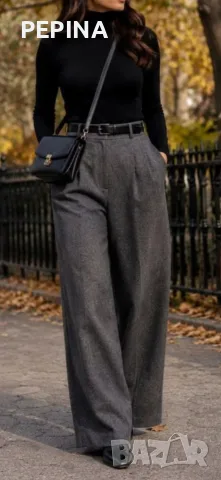 Дамски панталон Wide leg- H&M