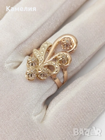 Златен пръстен , снимка 7 - Пръстени - 53607411