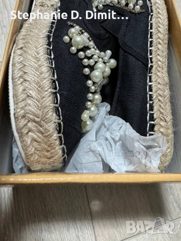 Еспадрили с камъни и перли, снимка 6 - Дамски ежедневни обувки - 52448975