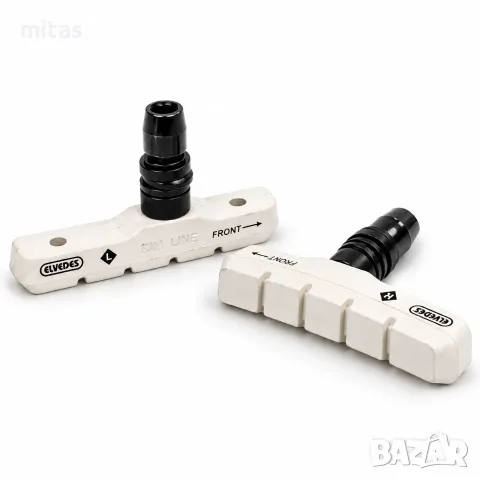 Гумички за V-Brake спирачки ELVEDES, White Clean Compound, 72 мм, Бели, Комплект, снимка 4 - Части за велосипеди - 54874335