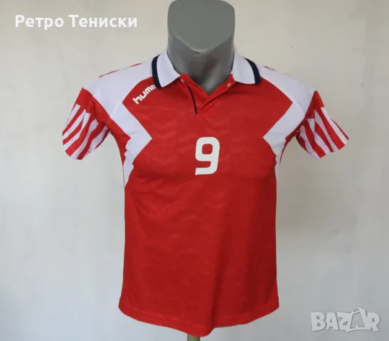 Тениска Denmark (Reproduction #9) Hummel — Деца размер M Червено (сезон 1992)