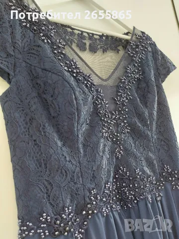 Официална рокля в синьо, снимка 4 - Рокли - 50396419