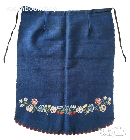 Стара синя престилка 🧵 Българска народна носия, автентична бродерия, етно антикварна находка – 100+