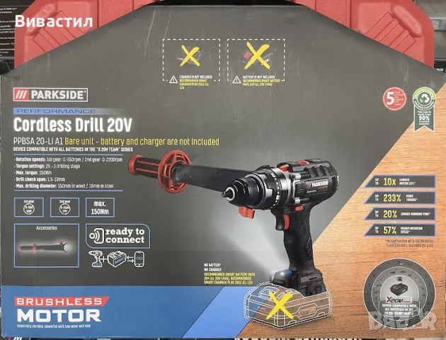 Нови машини зарядни и батерии Парксайд Parkside.Циркуляр,лазерен нивелир с три лазерни лъча винтовер, снимка 8 - Измервателни инструменти - 48432314