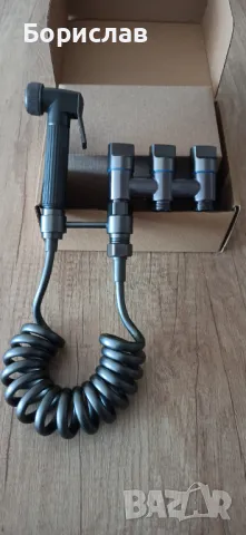 Хигиенен душ за тоалетна или биде с троен кран - 3 цвята, снимка 4 - Душове - 49845662