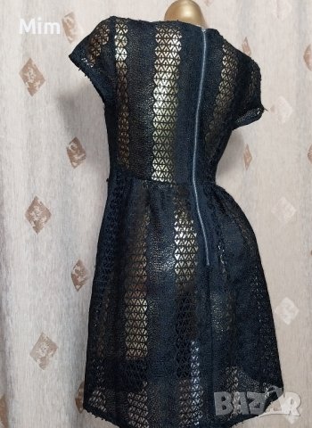 Zara M Черна дантелена рокля , снимка 5 - Рокли - 44428425