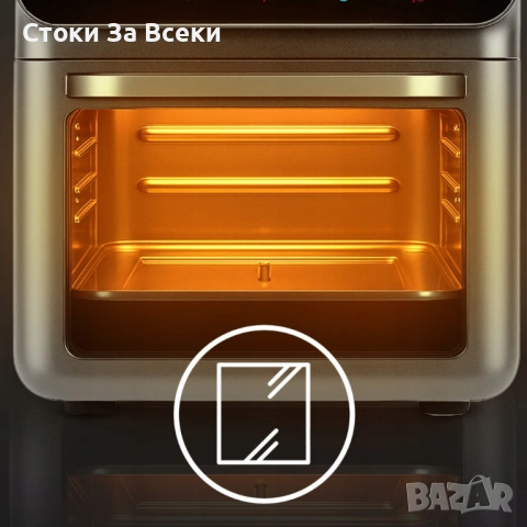 Еър Фрайър Фурна 2-в-1 XXL 8.5L с LED Тъч и 10 Програми, снимка 11 - Фритюрници - 53821140