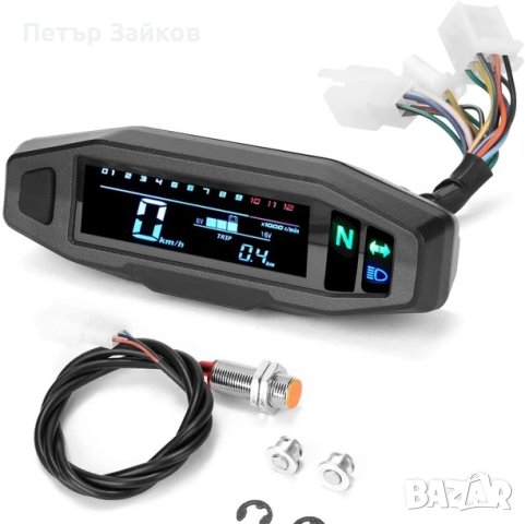 Мотоциклет LCD скоростомер Цифров, снимка 4 - Аксесоари и консумативи - 42425297
