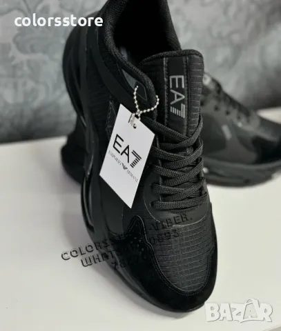 Мъжки черни маратонки  Armani-BR111de, снимка 2 - Маратонки - 47709874
