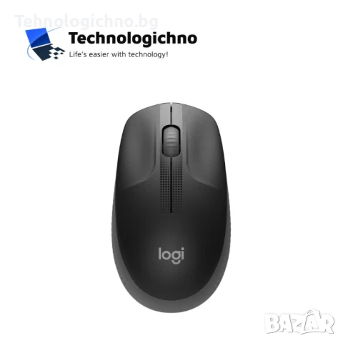 Мишка Logitech M190 Full-size Black/Gray, снимка 5 - Клавиатури и мишки - 50545366