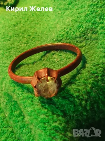 СТАРИНЕН ПИРИНЧЕН ПРЪСТЕН РЪЧНА МАЙСТОРСКА ИЗРАБОТКА с ФАСЕТИРАН ЧИСТ ПЛАНИНСКИ КРИСТАЛ 36969, снимка 14 - Антикварни и старинни предмети - 47163441