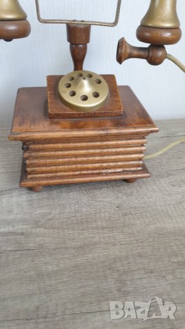 Стара дървена кутия за бижута във формата на телефон, снимка 3 - Колекции - 41856901