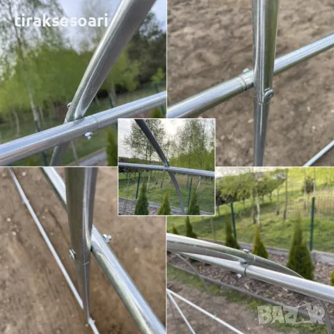 Оранжерия тунел, Тунелна оранжерия с размери 4х2.5х2 метра 10 квадрата , снимка 4 - Оранжерии - 49593184