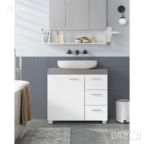 Шкаф за баня за мивка VASAGLE, МДФ, снимка 5 - Шкафове - 53468693