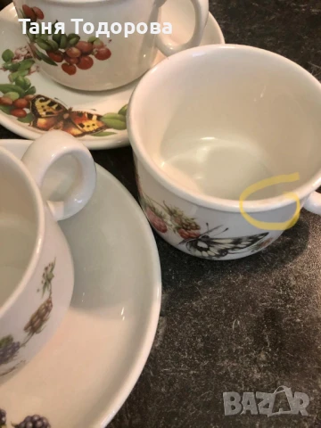 6 чашки за кафе с чинийки- Libelle, Meakin-Member of Wedgwood group, снимка 3 - Сервизи - 51065914