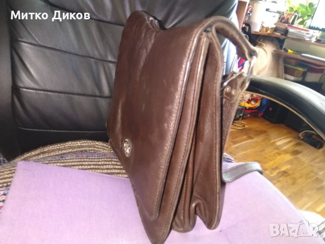 Marc Chantal маркова френска чанта за през рамо женска от естествена кожа 26х26х12см, снимка 11 - Чанти - 41496152