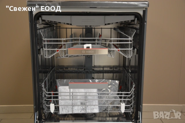 Черна съдомиялна Bosch SMS6ECC12E Автоматично отваряне на вратата, снимка 6 - Съдомиялни - 53335588