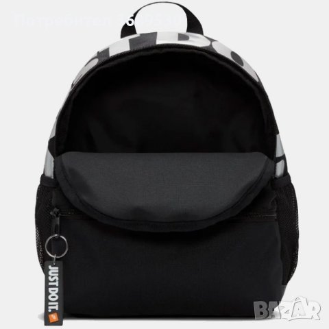 NIKE Раница Мини - Черно / Сребро, снимка 6 - Раници - 42654632