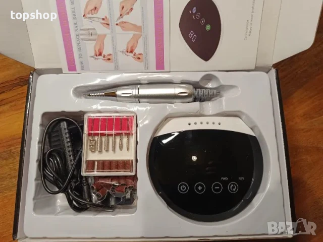 НОВА професионална пила за нокти ENGERWALL S20 35000RPM, 35W, ниско ниво на шум и ниски вибрации..., снимка 5 - Продукти за маникюр - 50552496