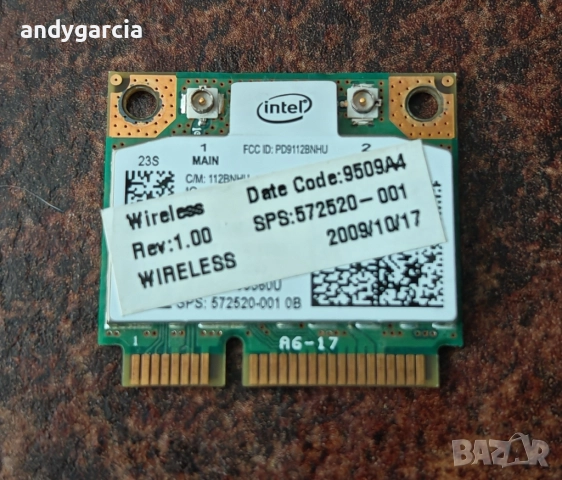 Intel WiFi Link 5100 (модел Intel 512AN_MMW / 512BN_MMW) half mini card