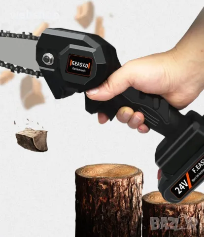 ПРОМО!! Акумулаторна мини резачка тип малък верижен трион  , снимка 9 - Градинска техника - 49099123